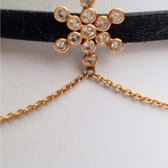 Jacquie Aiche 14k gold chain choker diamonds - Picture 2 of 4